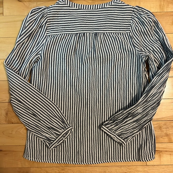 Striped Button-Up Blouse - Picture 6 of 11